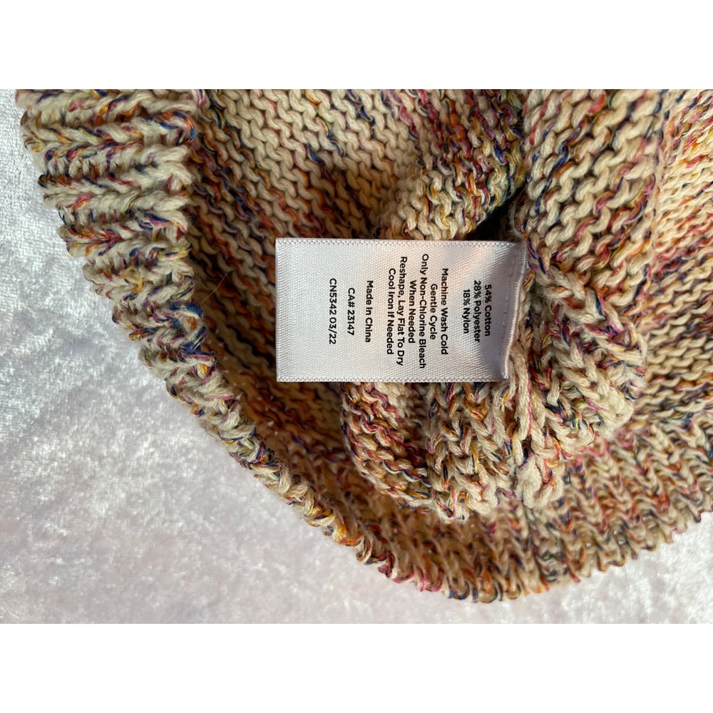 Talots Sweater Vest Women Large Multicolor EUC Mock Neck Space Dye Knit Layering - Picture 4 of 4
